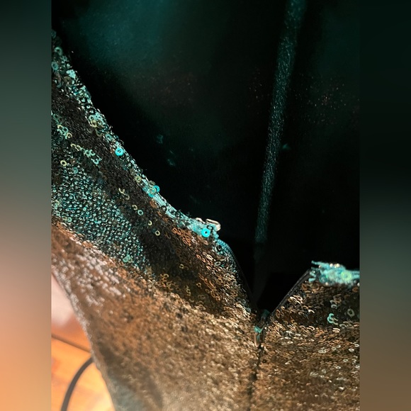 Staud Ilana Emerald Green Sequin Mini Dress XS - Picture 10 of 12